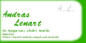 andras lenart business card